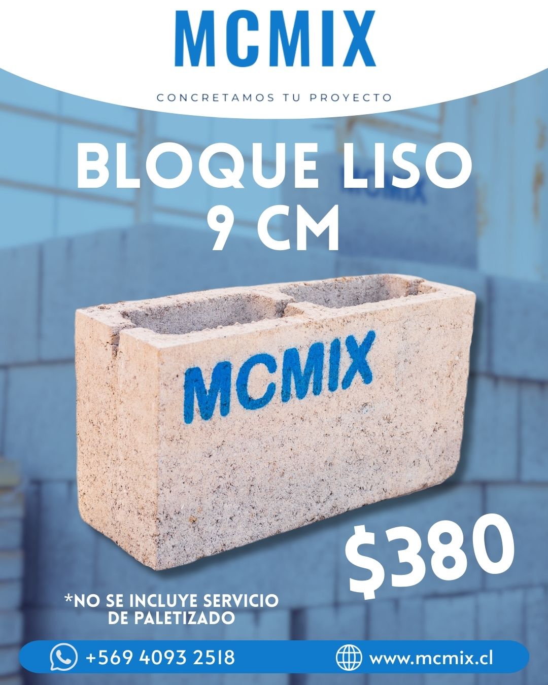 BLOQUE LISO 9 CM WP